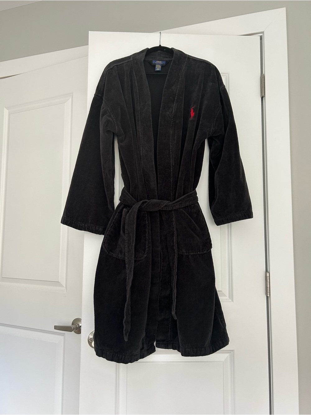 Polo Ralph Lauren men’s black 100% cotton robe